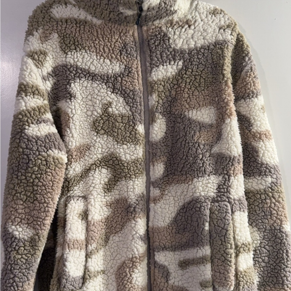 Coldwater Creek Fuzzy Zip Up